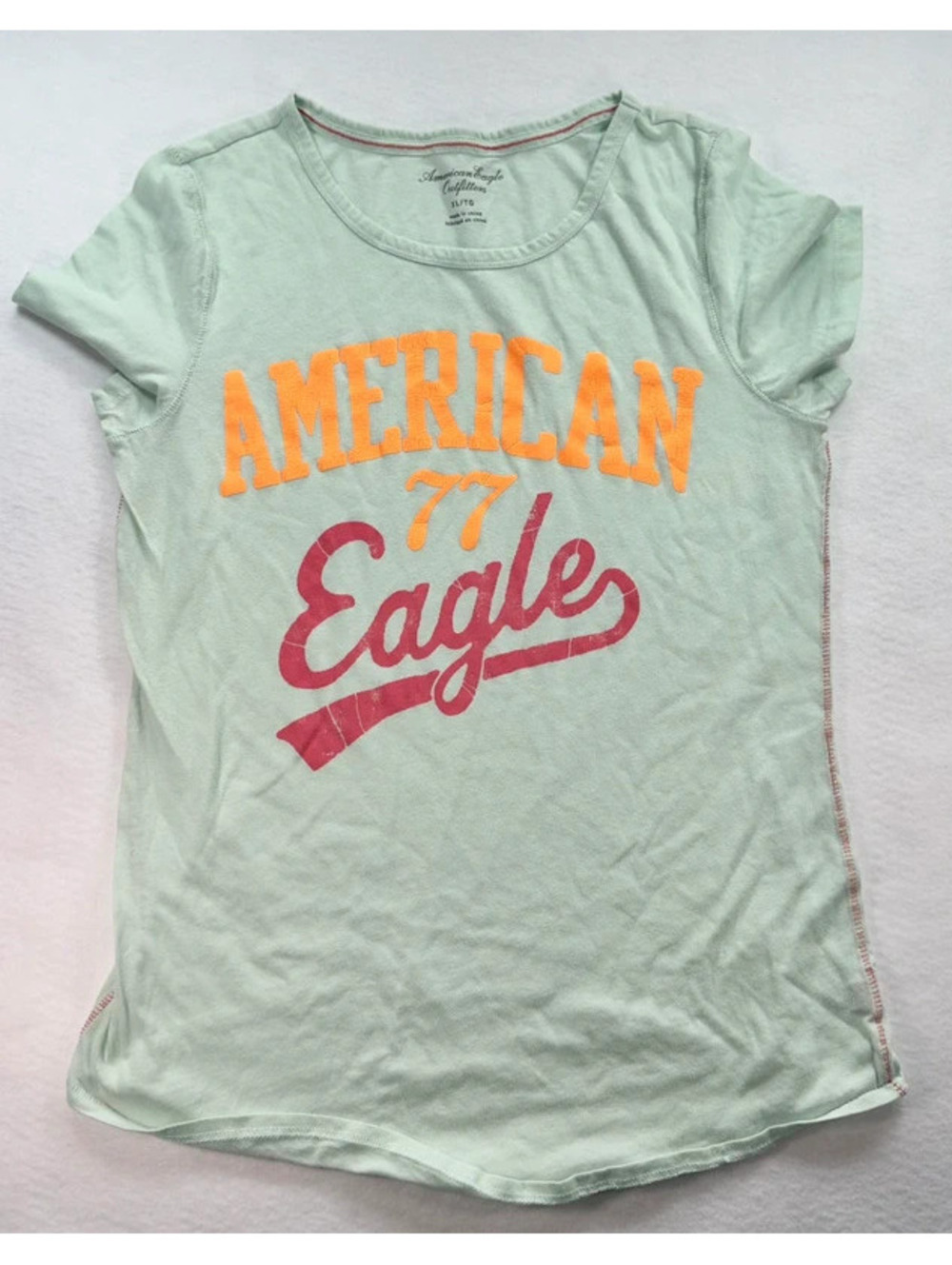 American Eagle “77 Eagle” Graphic T-Shirt – XL/TG – Mint Green H00143